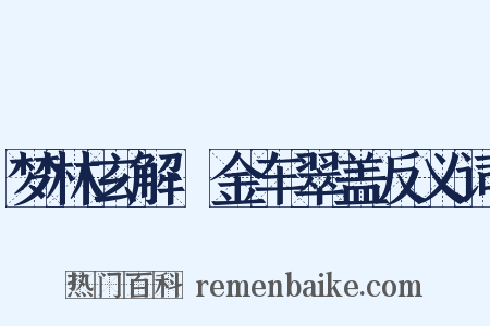 梦林玄解·金车翠盖反义词是什么意思的图片
